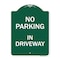 Signmission Designer Series Sign No Parking in Driveway, Green & White Aluminum Sign, 18" x 24", GW-1824-23723 A-DES-GW-1824-23723 - alternate 1